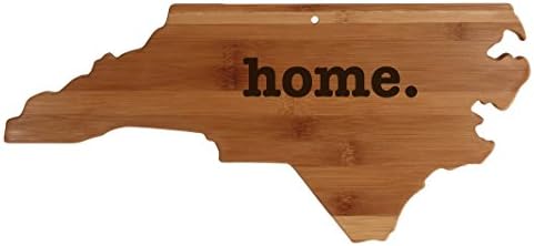 North Carolina State Shaped Bamboo Wood Cutting Board Engraved home. For New Family Home Housewarming Wedding Moving Gift Shop