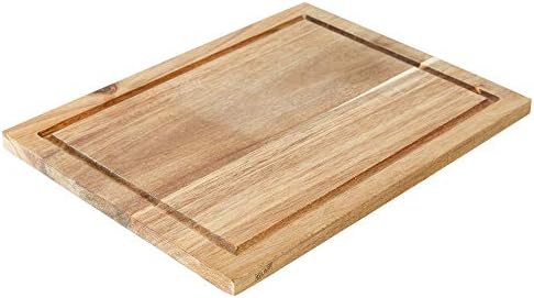 Glad Acacia Wood Cutting Board with Juice Grooves | Reversible Solid Butcher Block and Charcuterie Tray | Home Kitchen Supplies for Chopping and Serving Shop