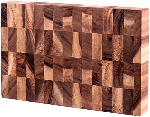 Cookaholic Walnut Wood Cutting Board, Premium Walnut Cutting Board Oiled by Coconut Oil, Butcher Block Cutting Board for Kitchen, End Grain Cutting Board Made of Sustainable Black Walnut 17x11x1.2'' Shop